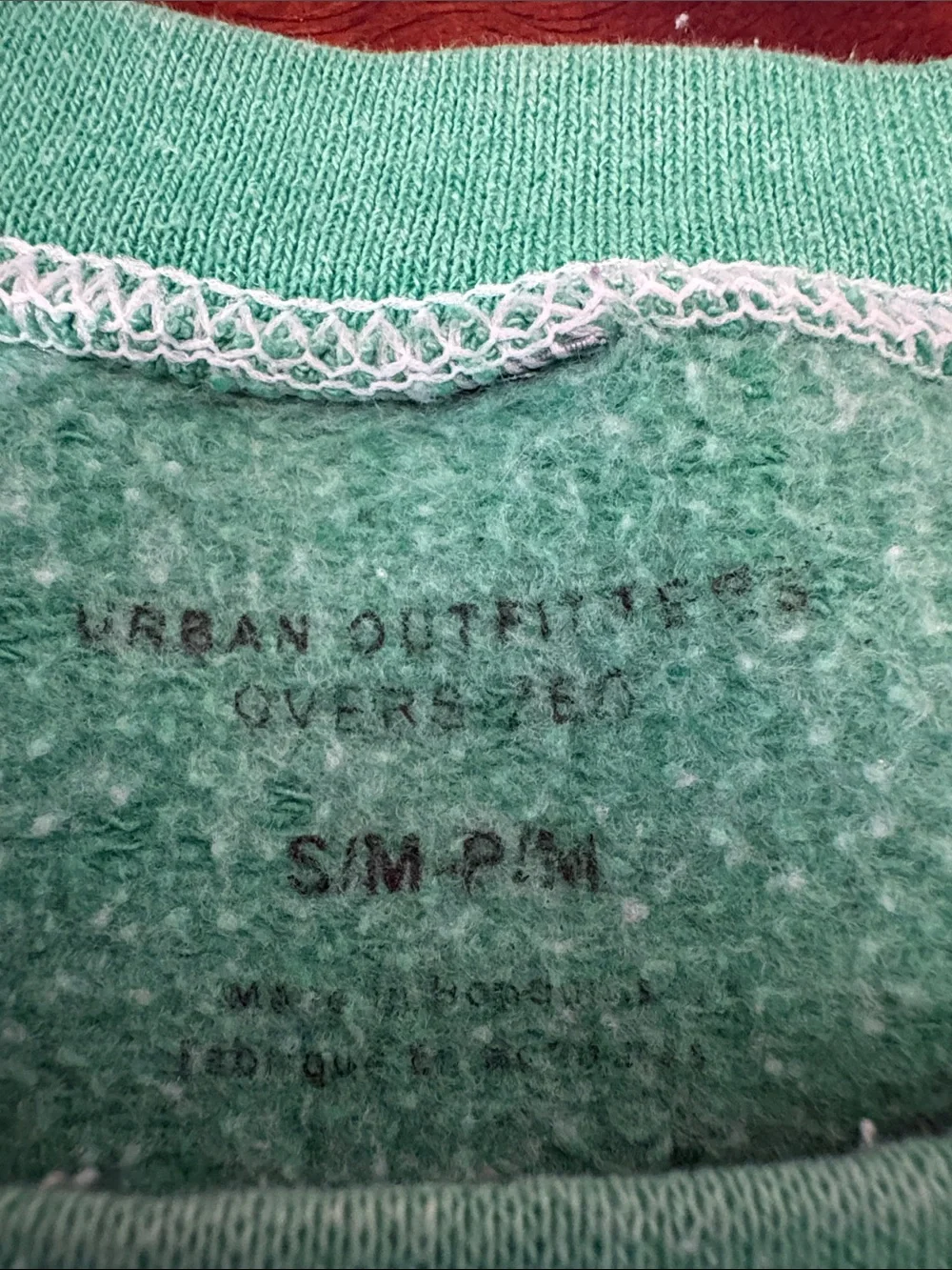 Urban Outfitters Green Crewneck Sweatshirt with Small Flower Motif